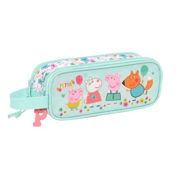 Dvojitý peračník Peppa Pig Cosy corner Svetlá modrá (21 x 8 x 6 cm)