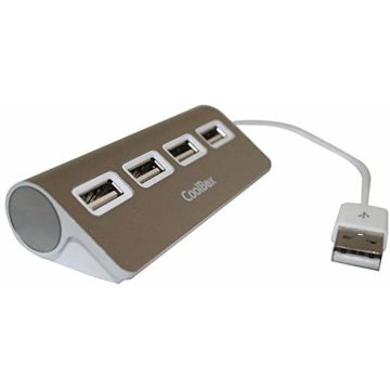 USB rozbočovač CoolBox COO-HU4ALU2 Striebristý