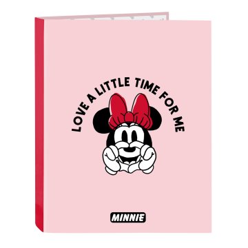 Krúžkové zakladače Minnie Mouse Me time Ružová A4 (26.5 x 33 x 4 cm)