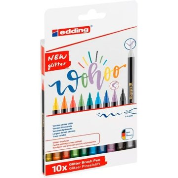 Fixky Edding 1340 Glitter Brush Viacfarebná 10 Kusy