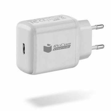 Nabíjačka do zástrčky v stene + kábel USB-C PcCom Biela 20 W