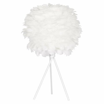 Stolná lampa DKD Home Decor Biela Kov Pierko (42 x 42 x 60 cm)