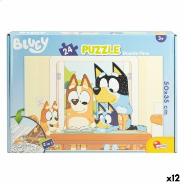 Detské puzzle Bluey Obojstranný 24 Kusy 50 x 35 cm (12 kusov)