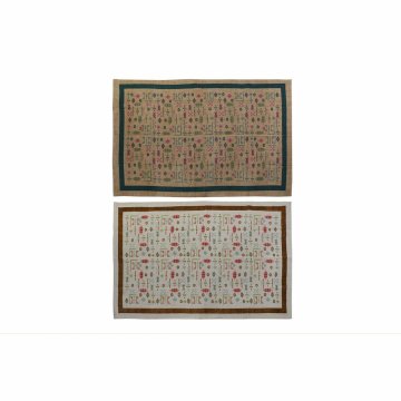 Koberec DKD Home Decor 120 x 180 x 0,4 cm Polyester Biela Ikat Boho (2 kusov)