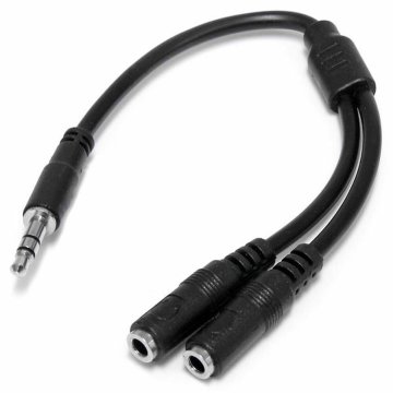 Adaptér Audio Jack Startech MUY1MFFS Čierna 0,2 m