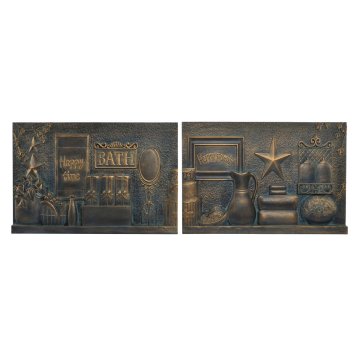 Dekorácia na stenu DKD Home Decor Medený 60 x 4 x 40 cm (2 kusov) (2 pcs)