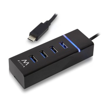 USB Hub 4 Porty Ewent EW1137 USB 3.1 Čierna