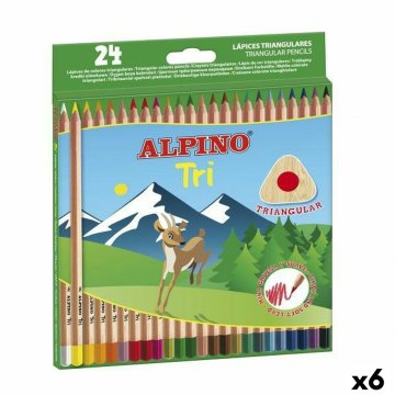 Farbičky Alpino Tri Viacfarebná (6 kusov)