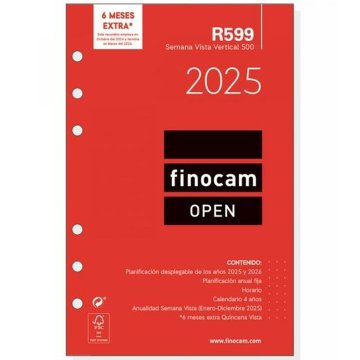 Náhradná strana pre agendu Finocam OPEN R599 2025 11,7 x 18,1 cm