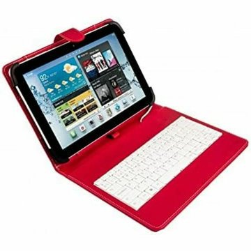 Púzdro na tablet a klávesnicu Silver Electronics 111916140199 Červená Španielska Qwerty 9"-10.1"