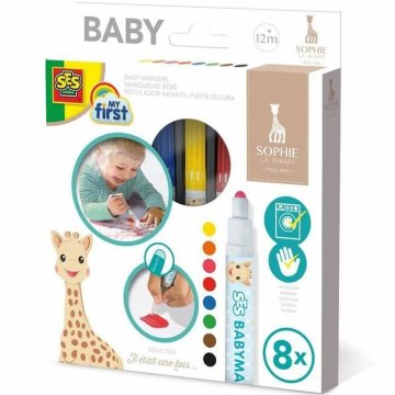 Sada fixiek babies SES Creative SOPHIE LA GIRAFE Viacfarebná