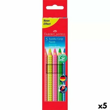 Farbičky Faber-Castell Neon Viacfarebná (5 kusov)