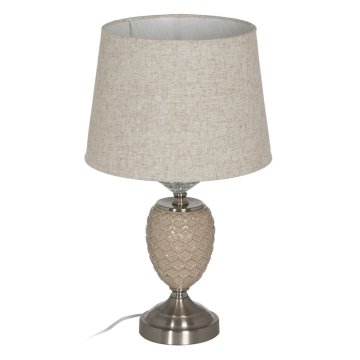 Stolná lampa Béžová Striebristý Kov Sklo 10 W 220 V 31,5 x 31,5 x 53 cm