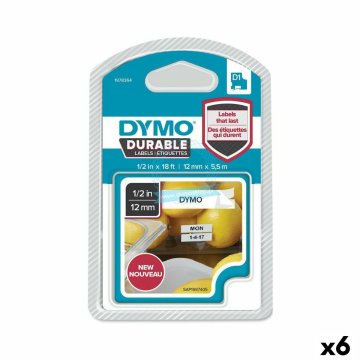 Termotransferová páska Dymo Biela Čierna 12 x 5,5 mm (6 kusov)