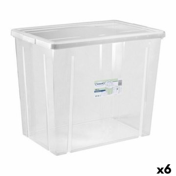 Nádoba na uskladnenie s vrchnákom Tontarelli Linea box 80 L 59 x 39 x 48 cm (6 kusov)