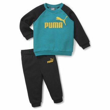 Tepláková súprava pre bábätká Puma Minicat Essentials Čierna Modrá