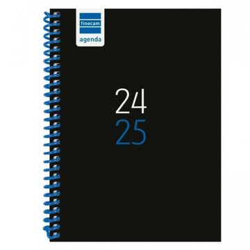 Agenda Finocam DIVA Čierna 1/8 12 x 16,4 cm 2024-2025