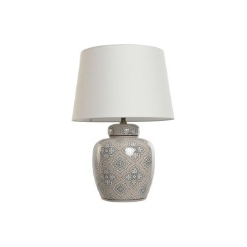 Stolná lampa Home ESPRIT Biela Béžová Keramický 50 W 220 V 43,5 x 43,5 x 61 cm