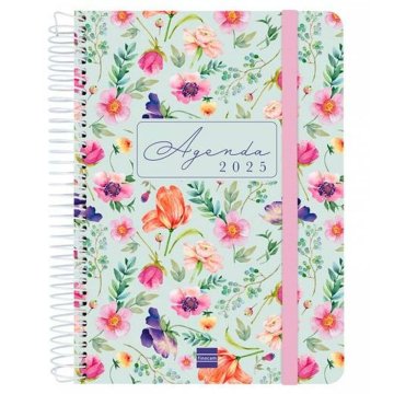 Agenda Finocam CLOE A5 15,5 x 21,2 cm 2025 Kvetinový