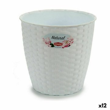 Kvetináč Stefanplast Biela Plastické 19 x 17,5 x 19 cm (12 kusov)