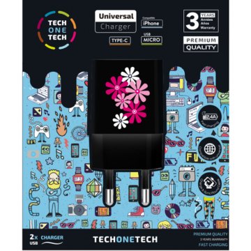 Stenová nabíjačka Tech One Tech TEC2601 Čierna (1 kusov)