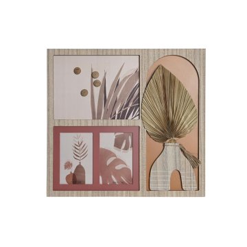 Rám na fotografie DKD Home Decor 43 x 1,2 x 40 cm Prírodná Viacfarebná Drevo MDF Boho