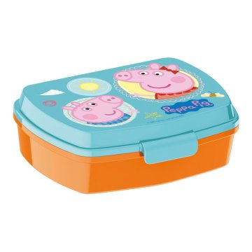 Desiatový box na sendvič Peppa Pig Having fun Plastické Svetlo ružová (17 x 5.6 x 13.3 cm)