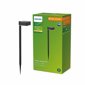 Solárny kôl na záhradu Philips Vynce 1,5 W 10,5 x 13,5 x 54 cm Čierna Plastické Hranatý (2700 K) (Te