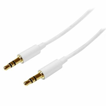 Kábel Audio Jack (3,5 mm) Startech MU1MMMSWH Biela 1 m