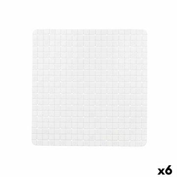 Protišmyková podložka do sprchy károvaný Biela PVC 50,3 x 50,3 x 0,7 cm (6 kusov)