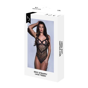 Trikot Baci Lingerie Sexy Strappy Lace Čierna S/M