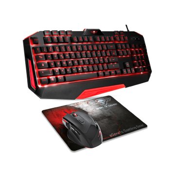 Klávesnica a myš Spirit of Gamer SOG-3IN1-ES Čierna Červená AZERTY