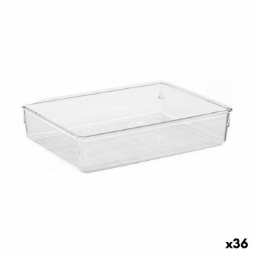 Organizačné Krabičky Viacúčelové Transparentná Plastické 24 x 5,5 x 15,8 cm (36 Kusov)