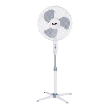 Stojanový ventilátor EDM Biela Sivá 45 W