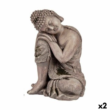 Dekoratívna socha do záhrady Buddha Polyesterová živica 23 x 34 x 28 cm (2 kusov)