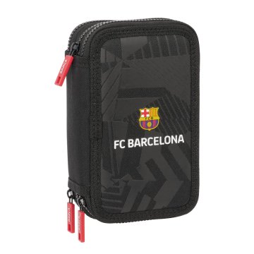 Trojitý peračník F.C. Barcelona Black Čierna 12,5 x 19,5 x 5,5 cm 37 Kusy