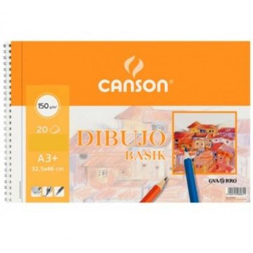 Drawing pad Canson Basik hladký Mikroperforácia 150 g 20 Listy 10 kusov Špirála (32,5 x 46 cm)