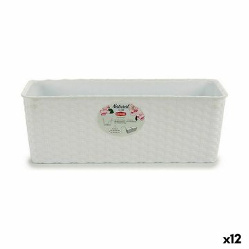 Kvetináč na okno Stefanplast Biela Plastické 39 x 13,5 x 15 cm (12 kusov)