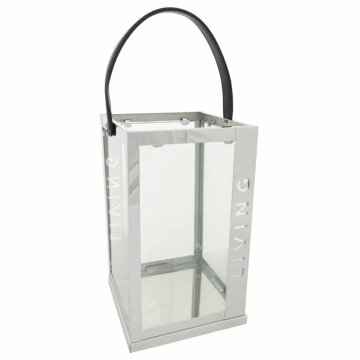 Lampa Alexandra House Living Striebro Sklo Nerezová oceľ 18 x 30 x 18 cm