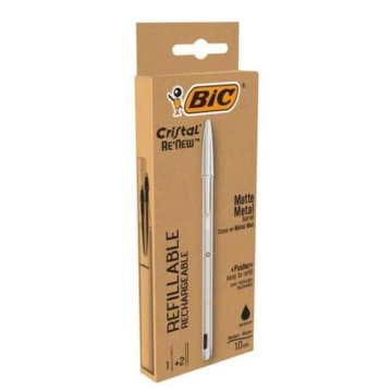 Pero na tekutý atrament Bic Cristal Renew Striebristý 0,32 mm