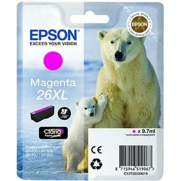 Originálne atramentové náplne Epson 26XL Purpurová