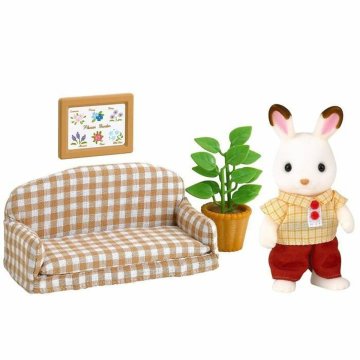 Pohyblivé figúrky Sylvanian Families Papa Rabbit Chocolate and Living Room