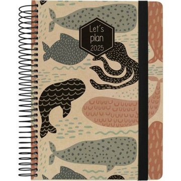 Agenda Grafoplas Nature Design A5 14,8 x 21 cm Veľryba 2025