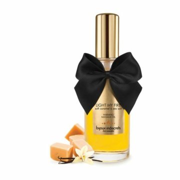 Erotický masážny olej Bijoux Cosmetiques Light My Fire 100 ml Karamelová Hrejivý účinok