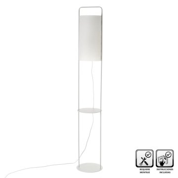 Stolná lampa Biela Kov 60 W 220-240 V 22 x 22 x 150 cm