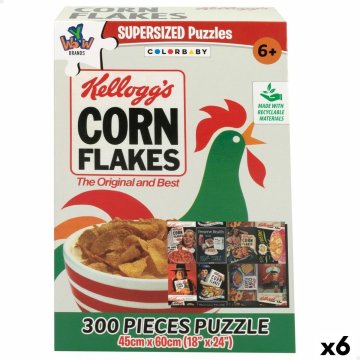 Puzzle Kellogg's Corn Flakes 300 Kusy 45 x 60 cm (6 kusov)