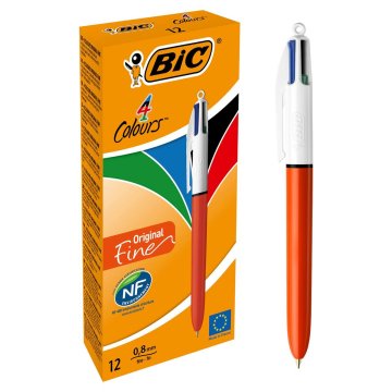 Pero Bic 4 Colours Original Fine Dobíjateľný 12 kusov 0,3 mm