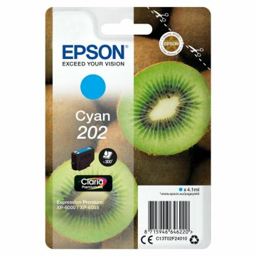 Originálne atramentové náplne Epson C13T02F24020 Azúrová