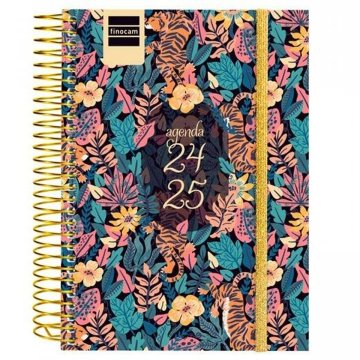 Agenda Finocam Tiger Viacfarebná 1/8 12 x 16,4 cm 2024-2025