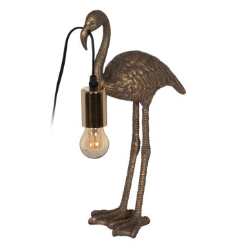 Stolná lampa Flamingo Zlatá Polyesterová živica 40 W 220-240 V 23 x 11,5 x 39,5 cm